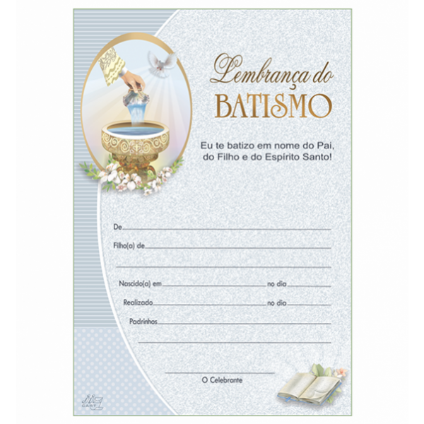 L-07 Lembrança Batismo Com Texto