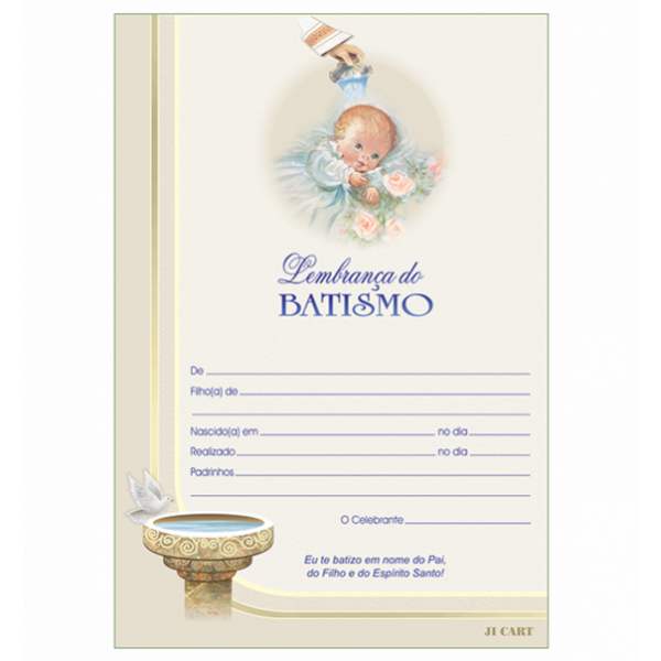 LE-01 Lembrança Batismo Com Texto