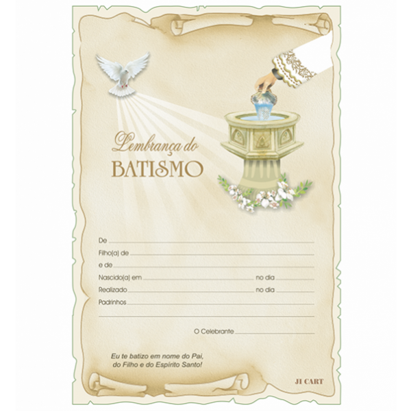 LR-03 Lembrança Batismo Com Texto