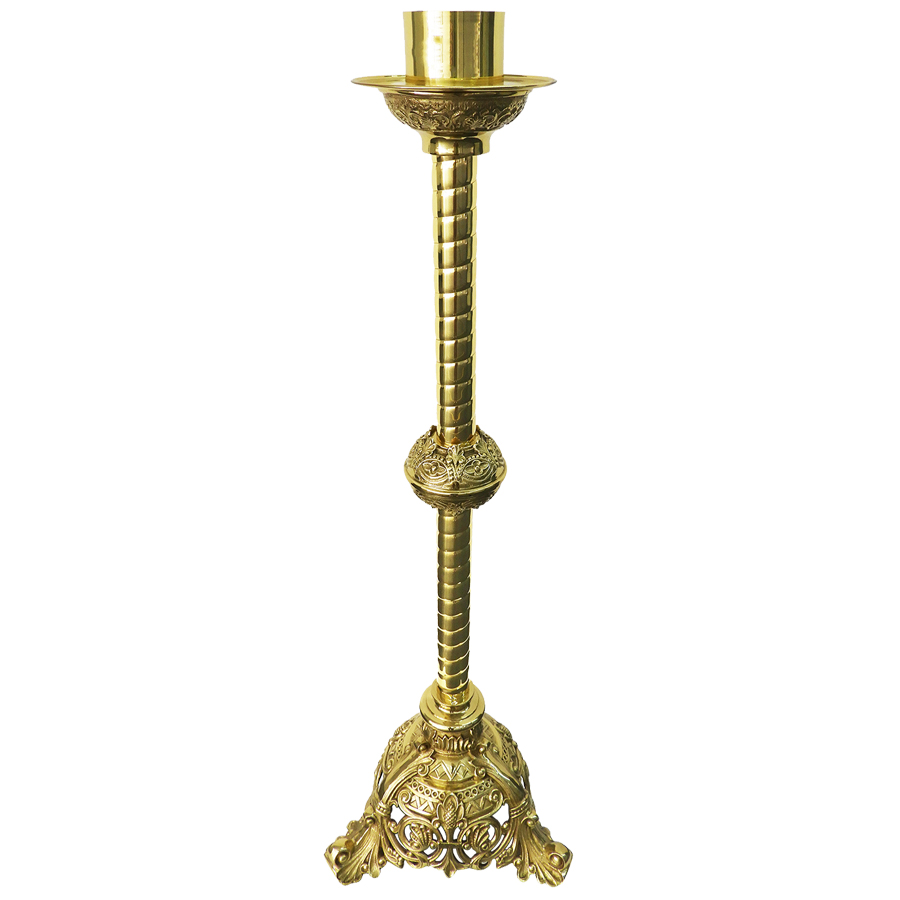 Castiçal para Círio e Vela Ref. 395 Dourado – Cruz Arte Sacra