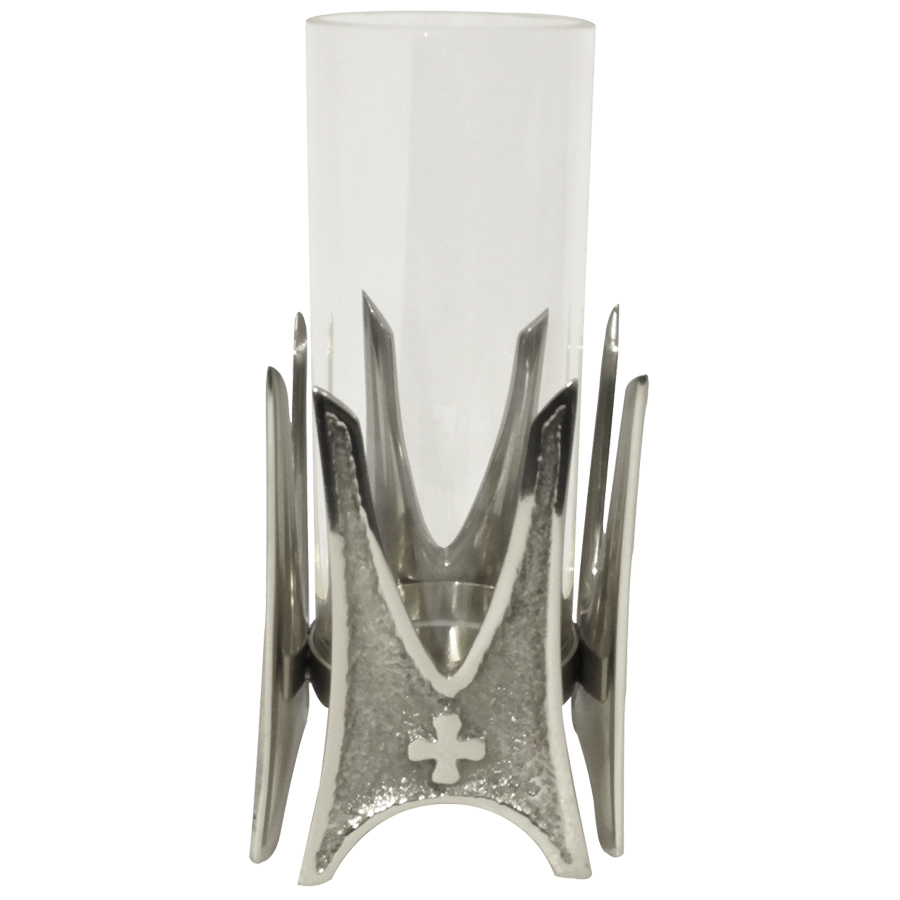 Castiçal de Mesa Ref. 137 VD Niquelado – Cruz Arte Sacra